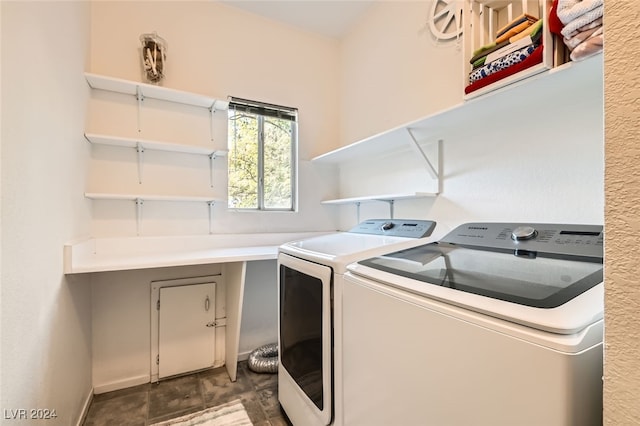 laundry area with washing machine and dryer