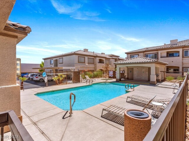 view of pool with a patio area