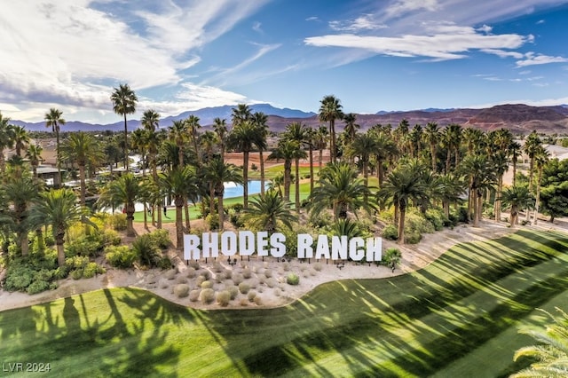 view of property's community with a mountain view