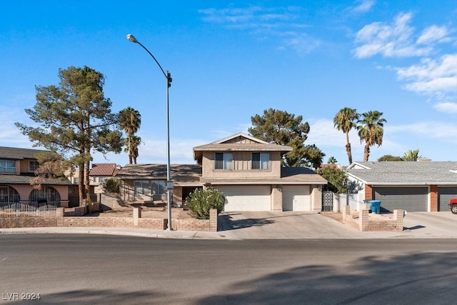 view of property featuring a garage