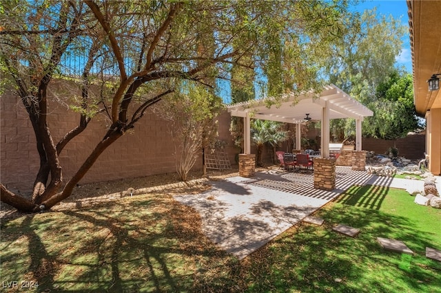 2804 Josephine Dr, Henderson, NV 89044 - view of patio / terrace featuring a pergola and a fenced backyard