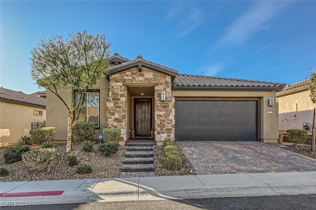 view of front of house featuring a garage