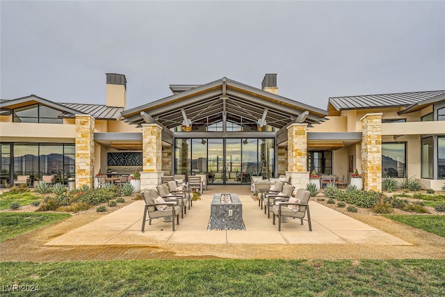 view of patio featuring an outdoor living space