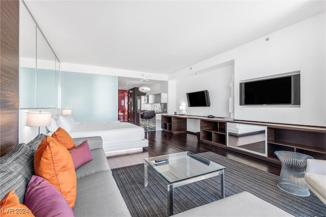 bedroom featuring hardwood / wood-style floors