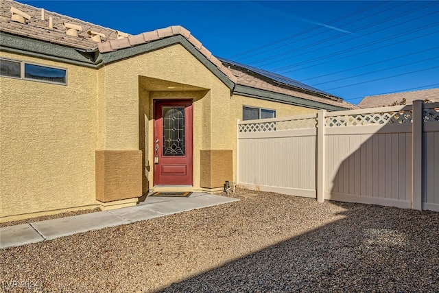 view of doorway to property