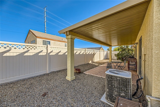 view of patio / terrace featuring central air condition unit