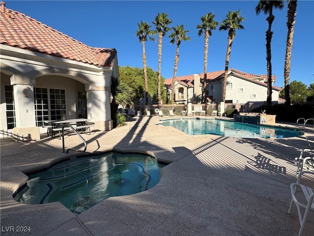 view of pool with a patio