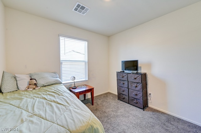 bedroom with carpet