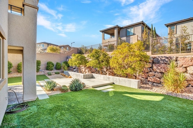 view of yard with a patio area