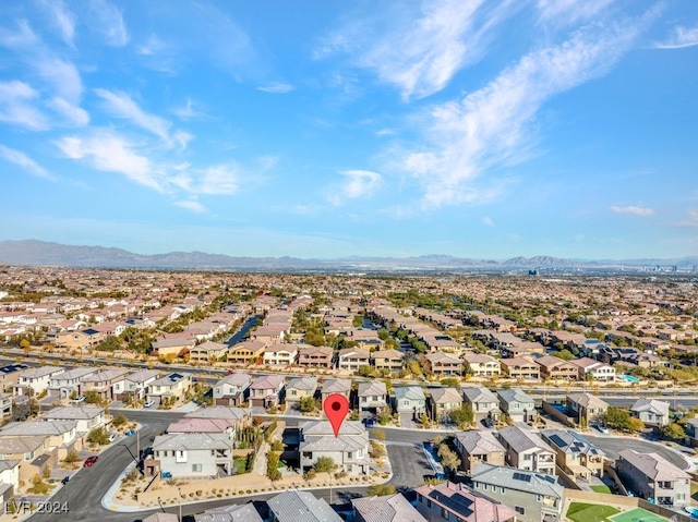 aerial view featuring a mountain view