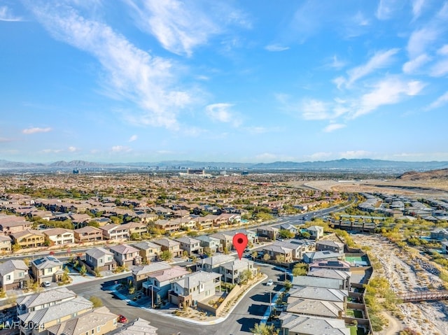 aerial view featuring a mountain view