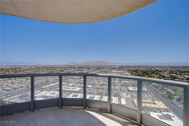 balcony with a mountain view