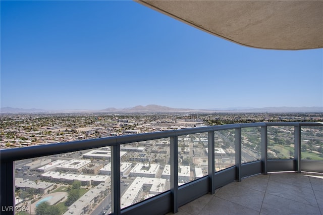 balcony with a mountain view