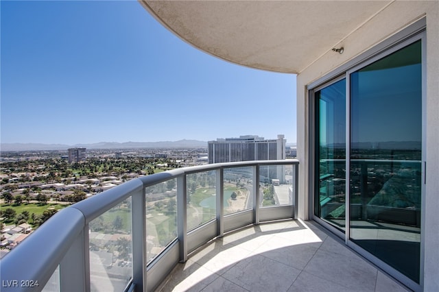 balcony with a mountain view