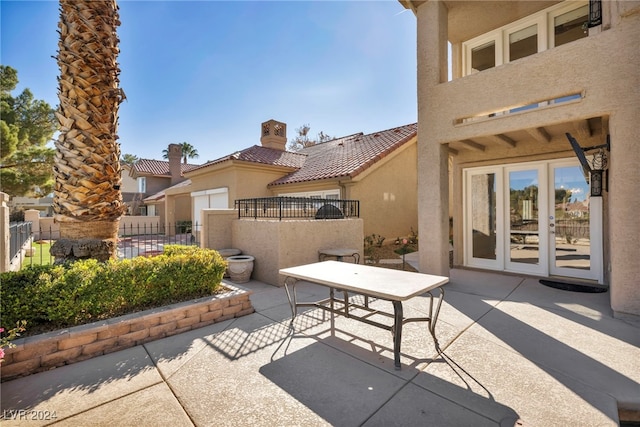 view of patio / terrace with french doors