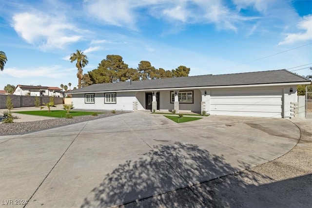 ranch-style house with a garage