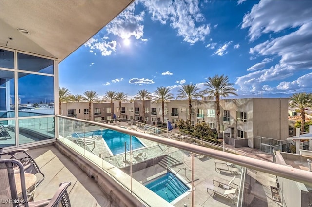 4525 Dean Martin Dr Unit 302, Las Vegas, NV 89103 - balcony with view of pool