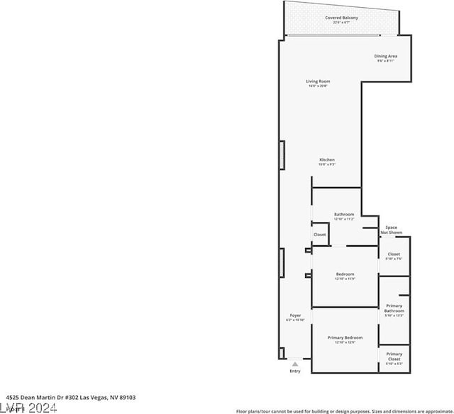 4525 Dean Martin Dr Unit 302, Las Vegas, NV 89103 - view of property floor plan
