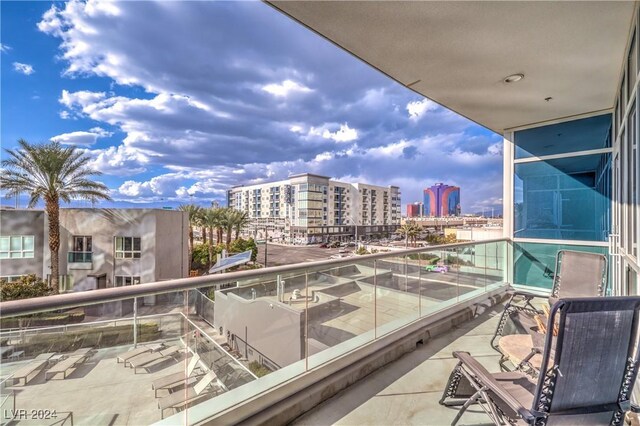 4525 Dean Martin Dr Unit 302, Las Vegas, NV 89103 - balcony featuring a view of city