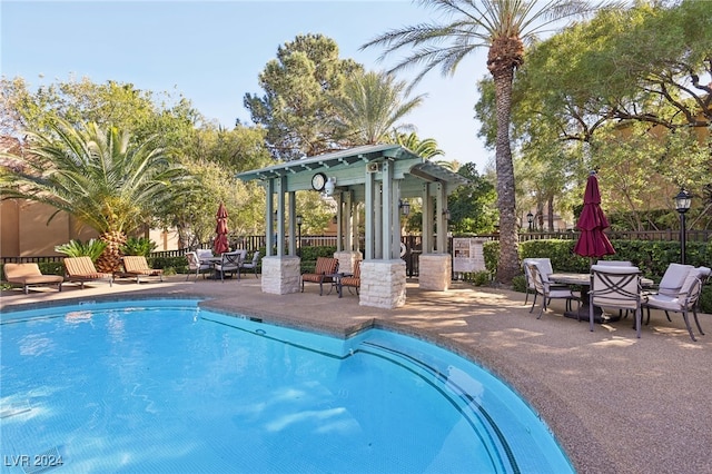 view of pool with a patio