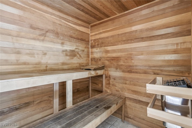 view of sauna / steam room featuring tile patterned floors