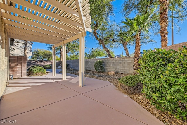 view of patio / terrace with a pergola