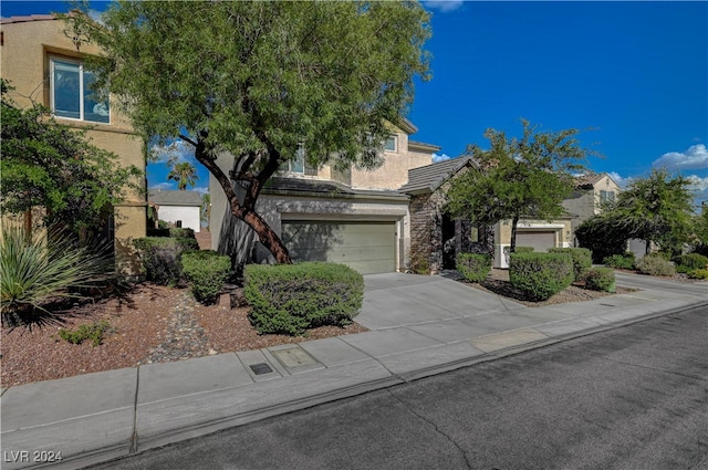 view of front of home featuring a garage