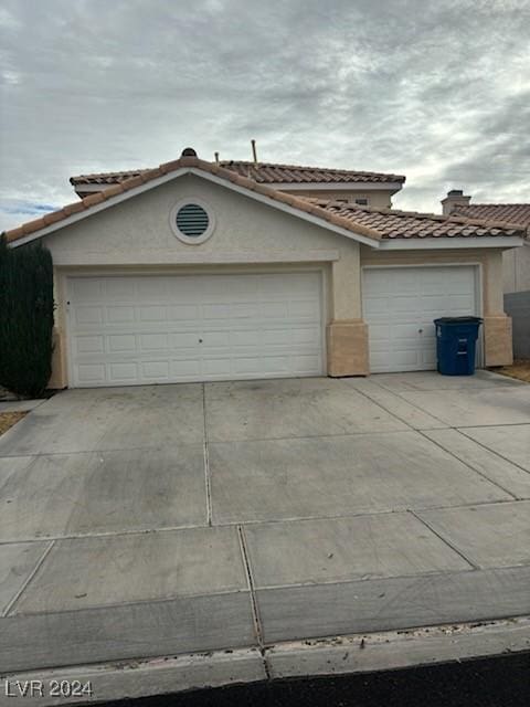 exterior space featuring a garage