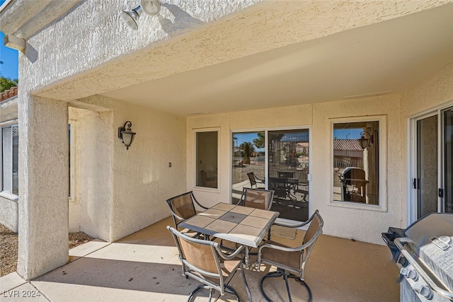 view of patio featuring area for grilling