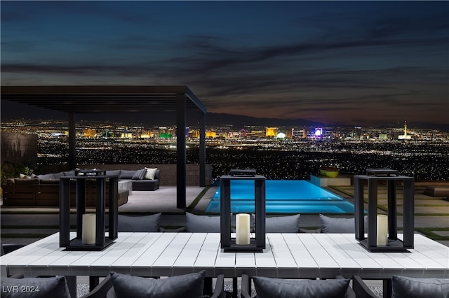 view of patio featuring an outdoor hangout area