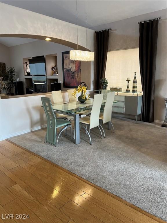 dining room featuring hardwood / wood-style flooring