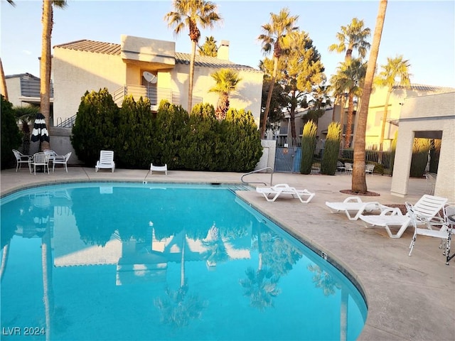 view of pool with a patio