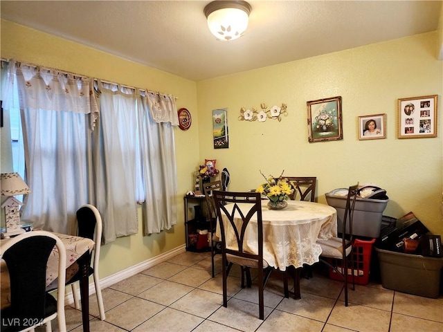 view of tiled dining room