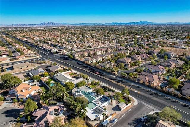 aerial view featuring a mountain view