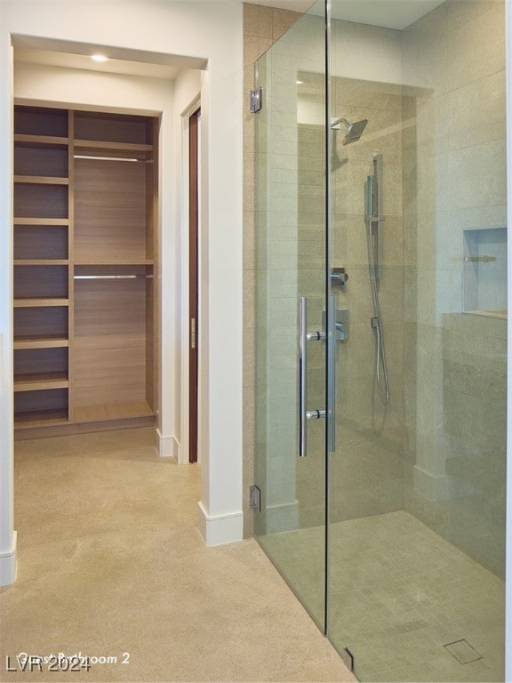 bathroom with walk in shower