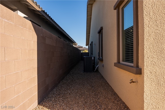 view of property exterior featuring cooling unit