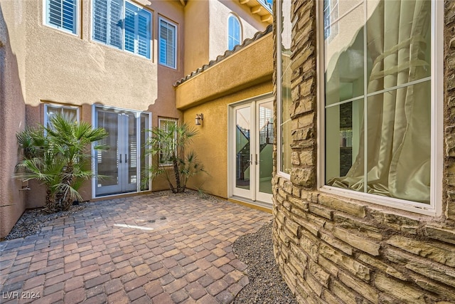 view of patio with french doors