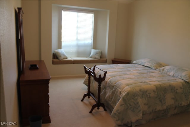 bedroom featuring carpet