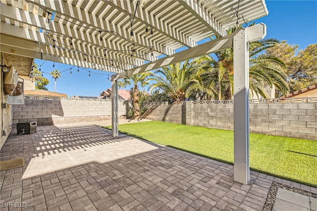 view of patio with a pergola