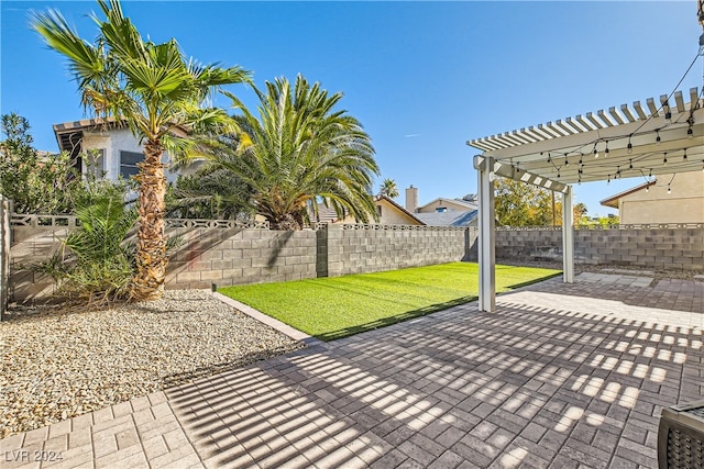 view of patio with a pergola