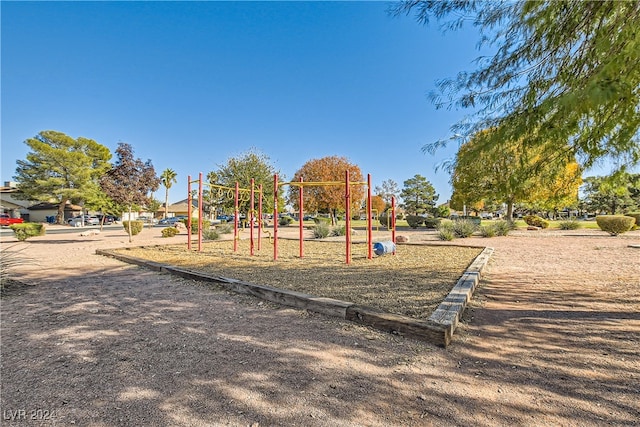 view of play area