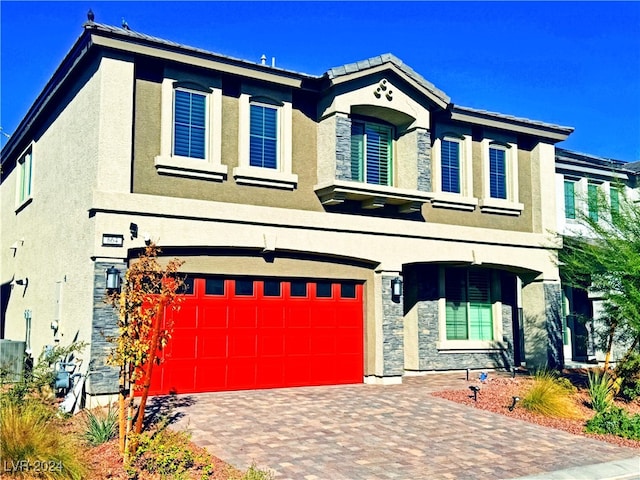 view of front of house featuring a garage