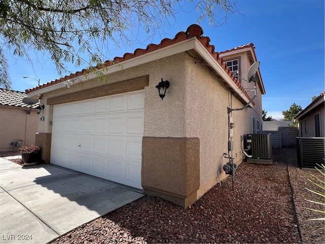 garage with central AC