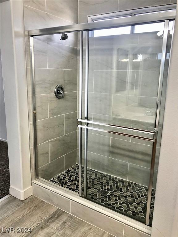 bathroom with walk in shower