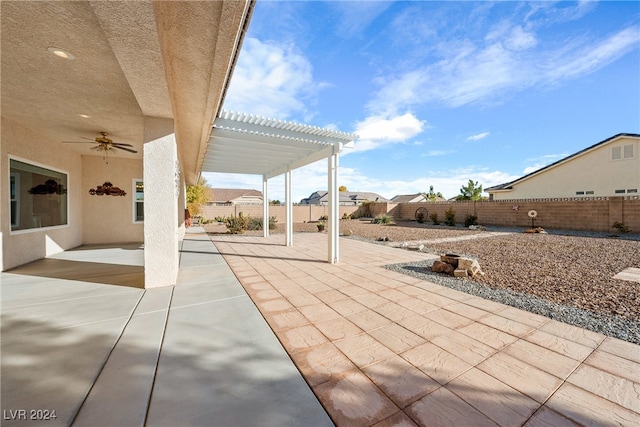 view of patio / terrace with a pergola