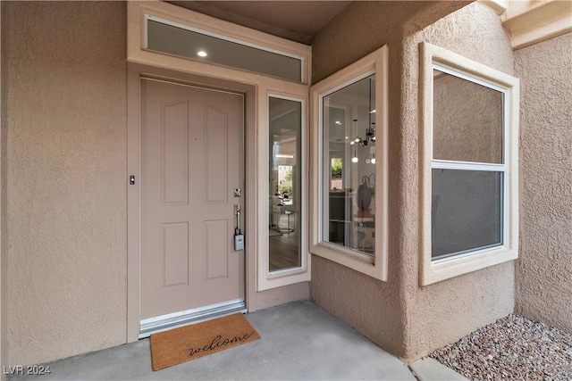 view of doorway to property