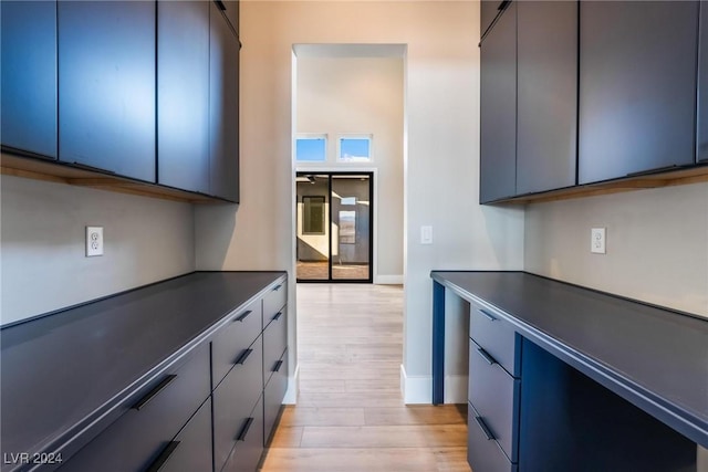 kitchen featuring light hardwood / wood-style flooring