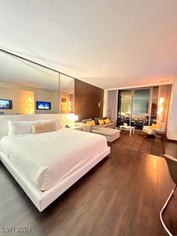 bedroom featuring hardwood / wood-style floors