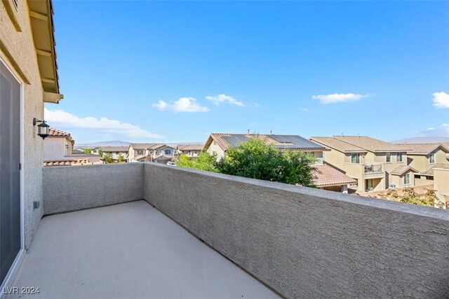 balcony with a residential view