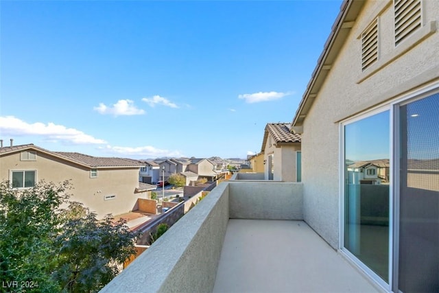 balcony featuring a residential view